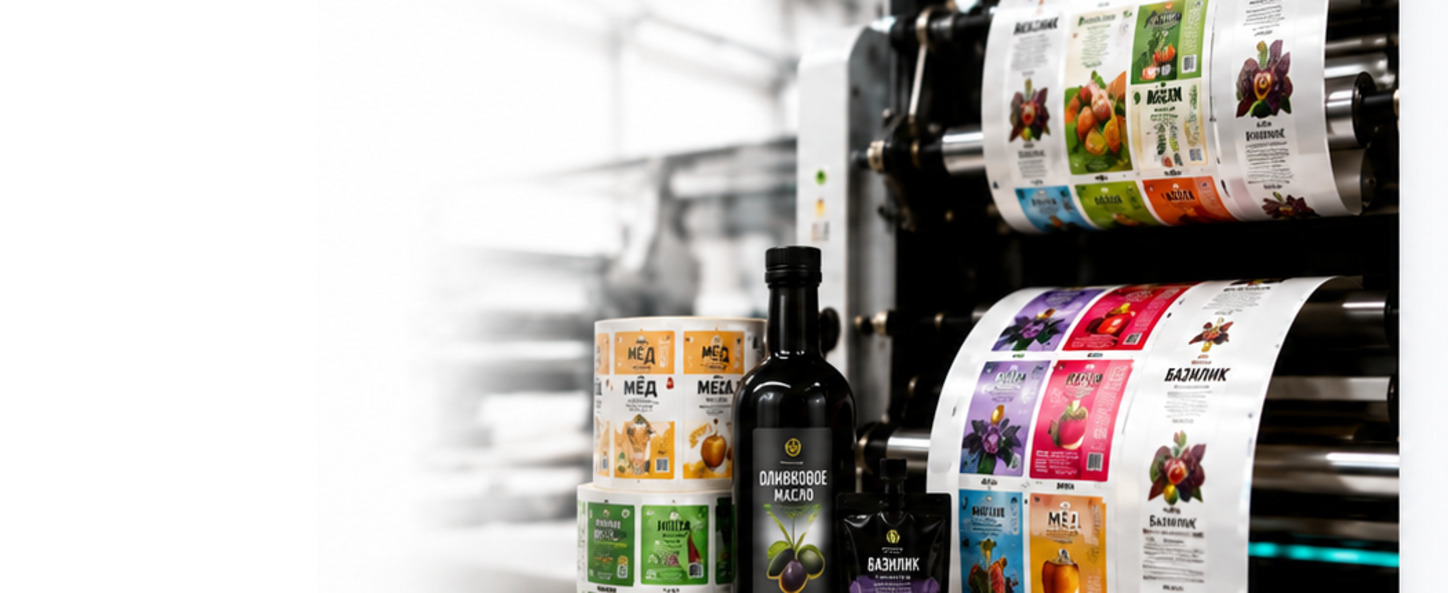 Печать этикеток и упаковки для производителей продуктов и FMCG